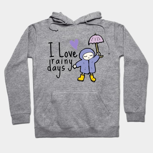 Love Rainy Days Cute Girl Cold December Cute Funny Happy Gift Sarcastic Spiritual Animal Birthday Hoodie by EpsilonEridani